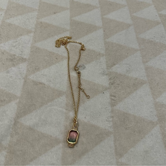 NWOT Madewell ombré stone pendant necklace winter green - Picture 3 of 3